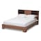 Baxton Studio Vanda Modern Two-Tone Walnut and Black Wood Queen Size Platform Bed 138-7716 - alternate 1
